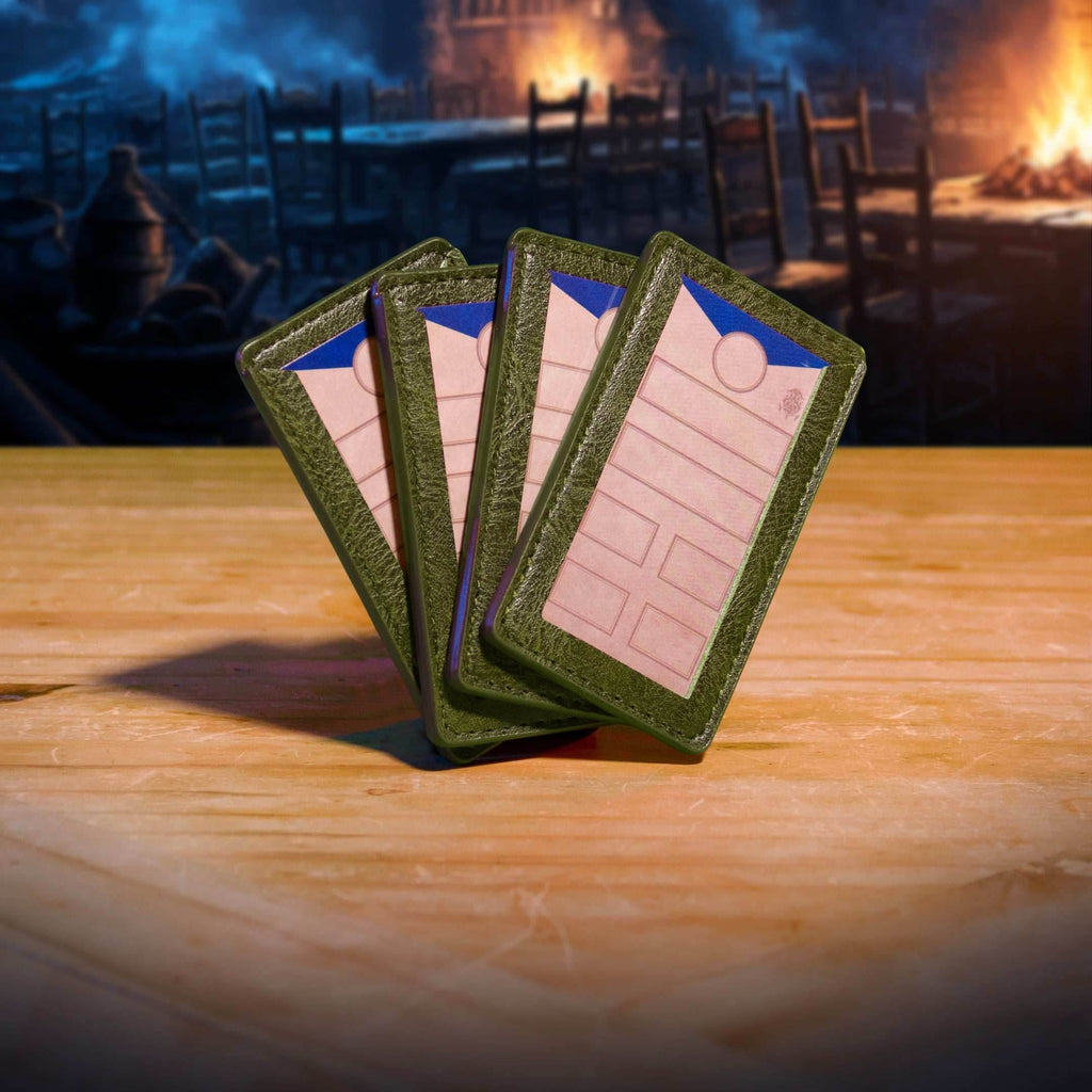 Initiative Trackers - Magnetic Turn Order Cards for D&D 5e and TTRPG Combat Management - Green