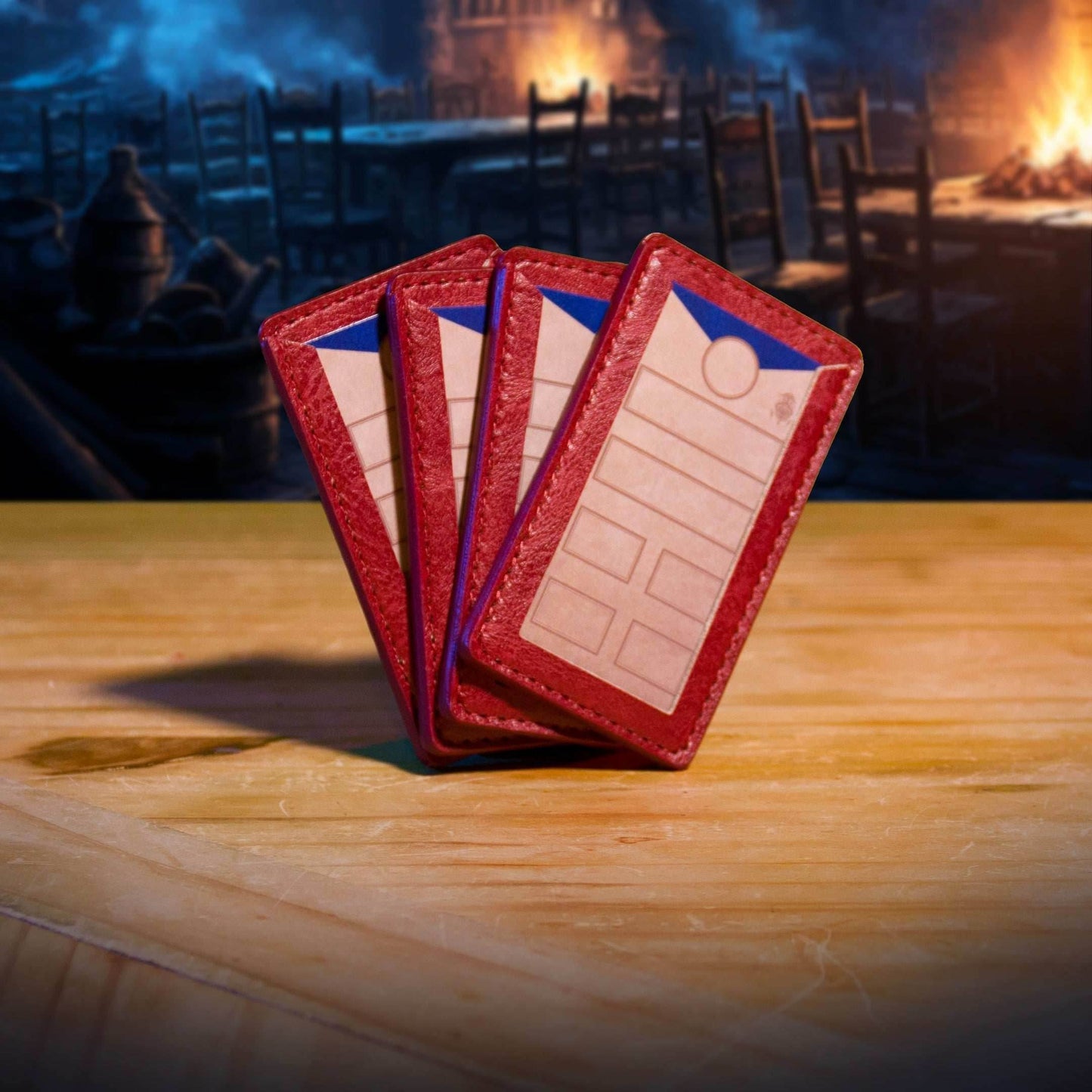 Initiative Trackers - Magnetic Turn Order Cards for D&D 5e and TTRPG Combat Management - Red