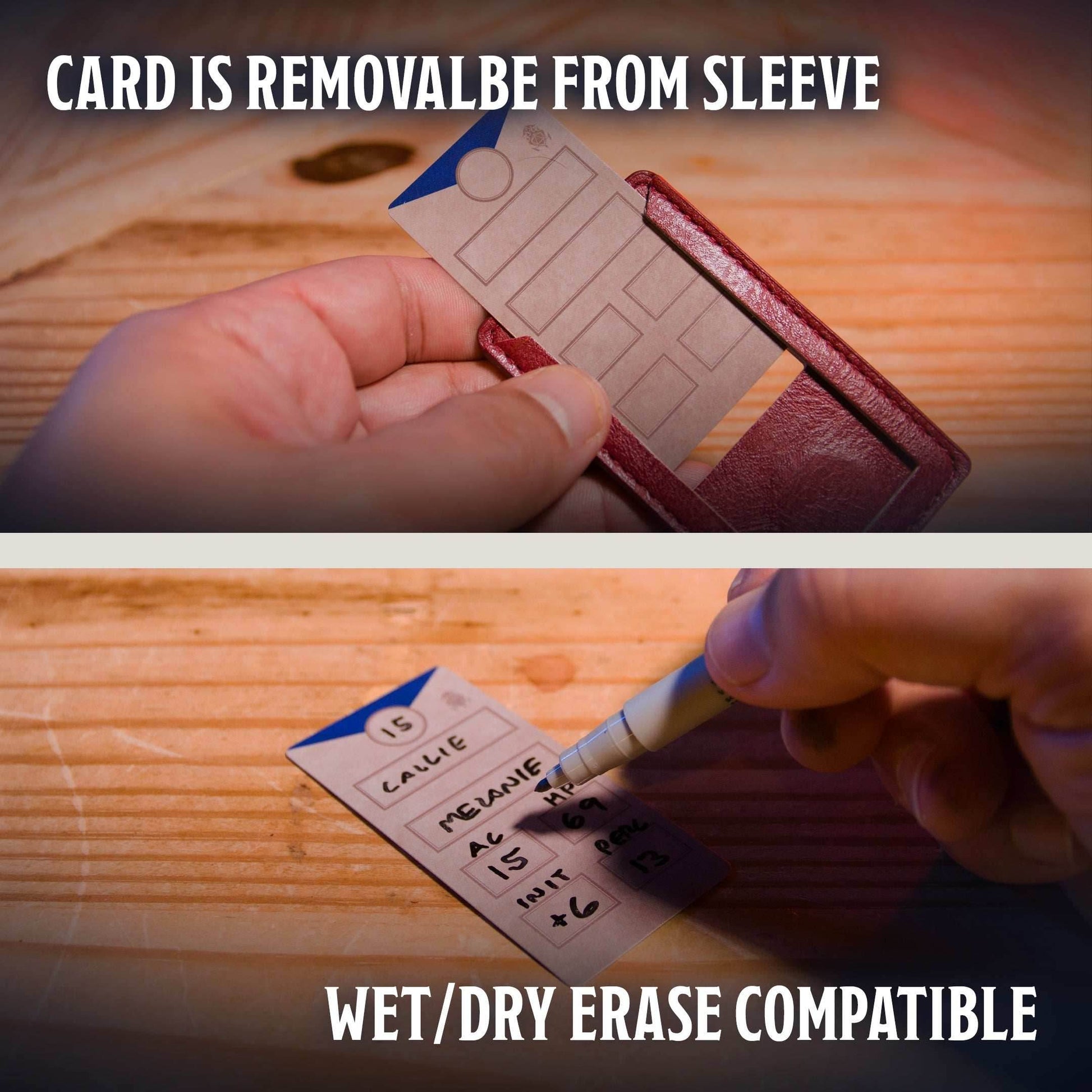 Initiative Trackers - Magnetic Turn Order Cards for D&D 5e and TTRPG Combat Management - Brown