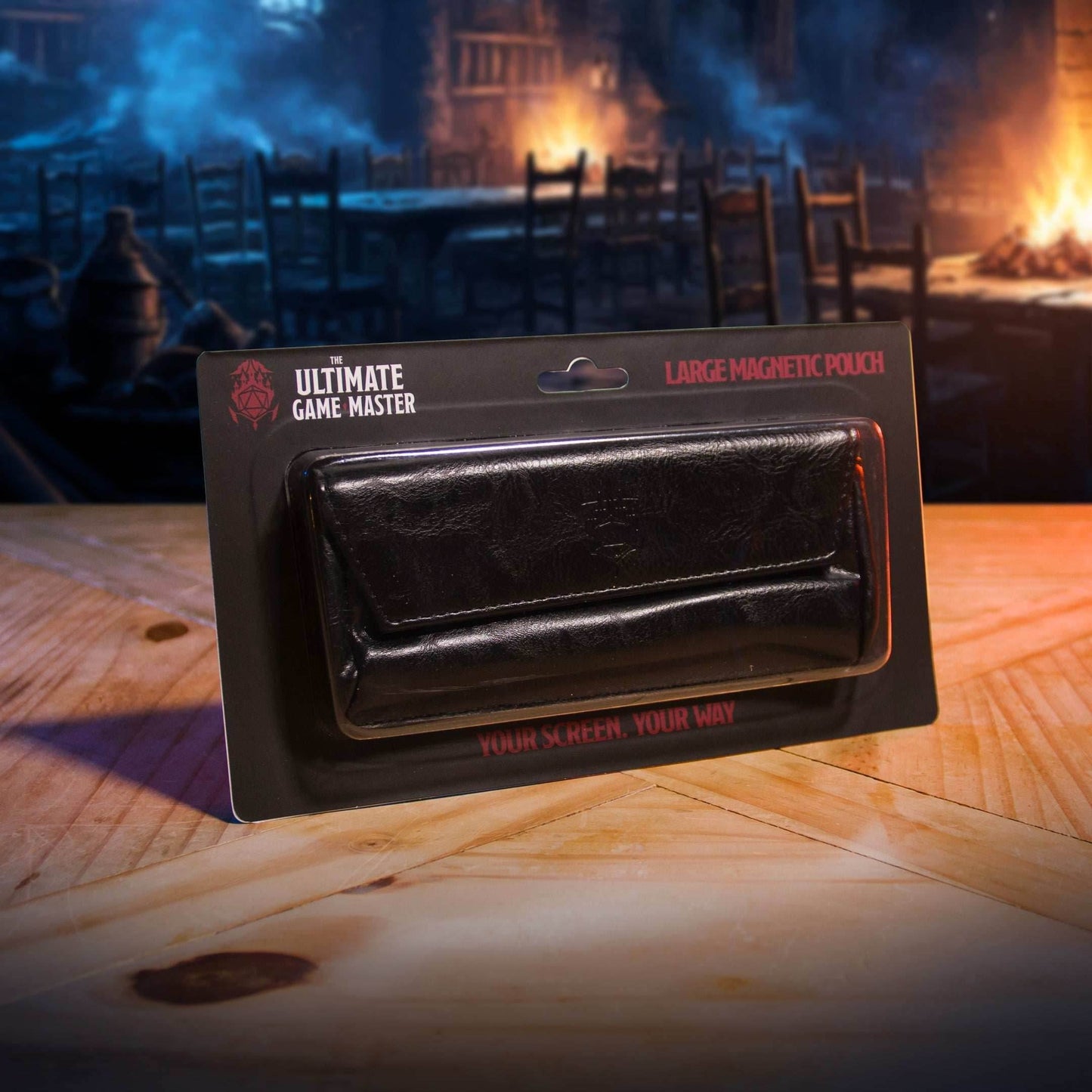 Large Magnetic Pouch - Premium Storage for Game Master Screen DM Accessories - Black