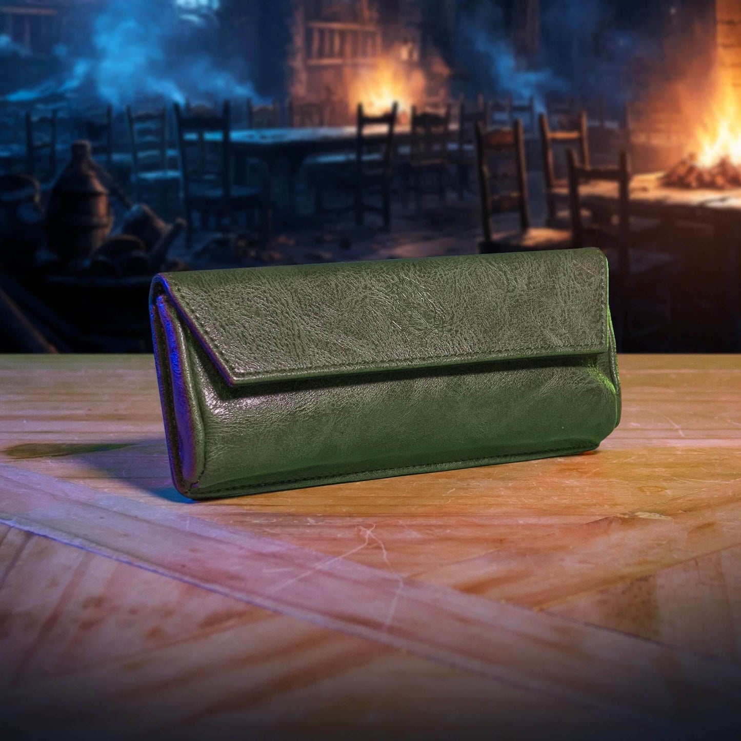 Large Magnetic Pouch - Premium Storage for Game Master Screen DM Accessories - Green