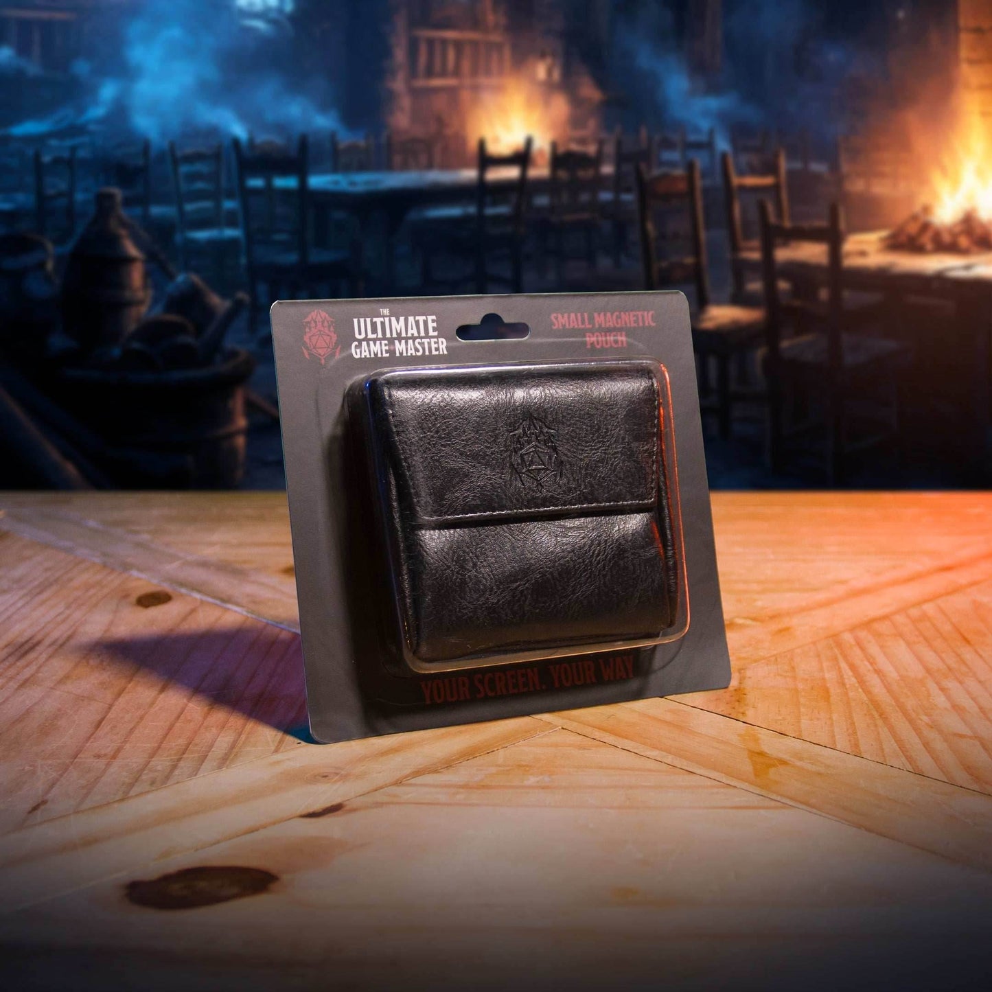 Small Magnetic Pouch - Compact Storage for DM Screen Accessories & Dice - Black