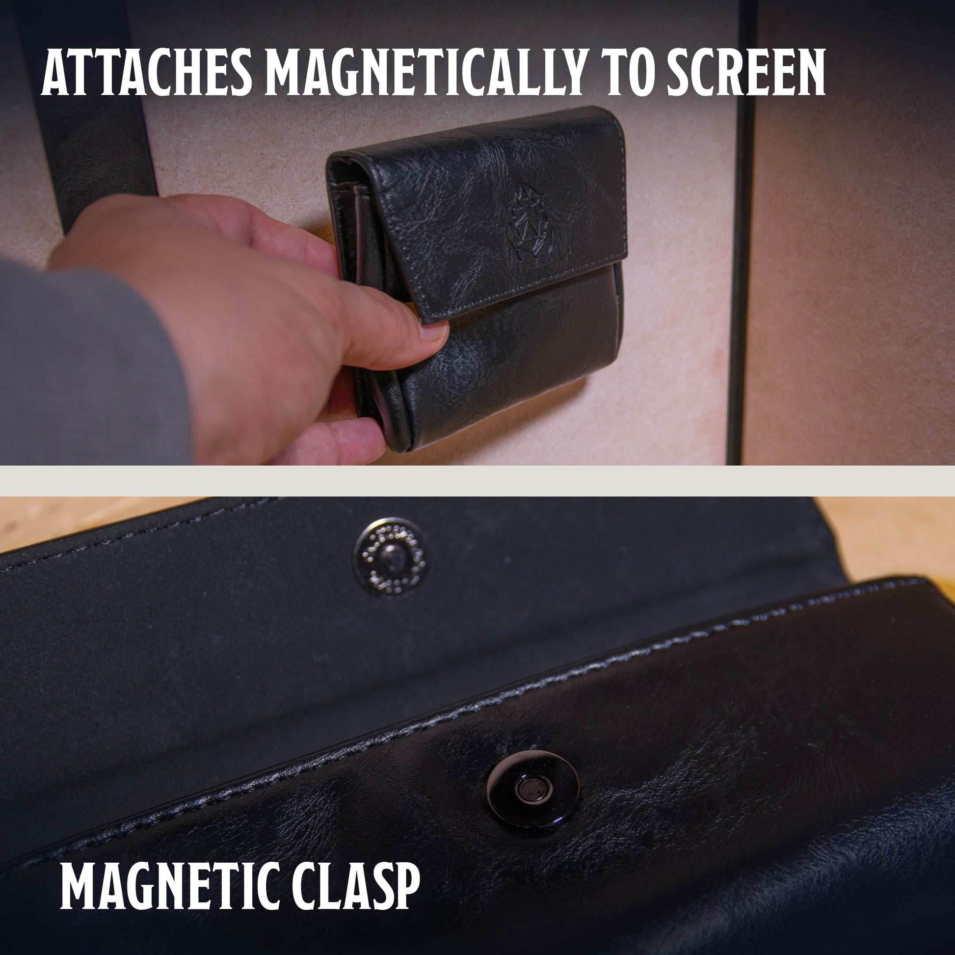 Small Magnetic Pouch - Compact Storage for DM Screen Accessories & Dice - Brown