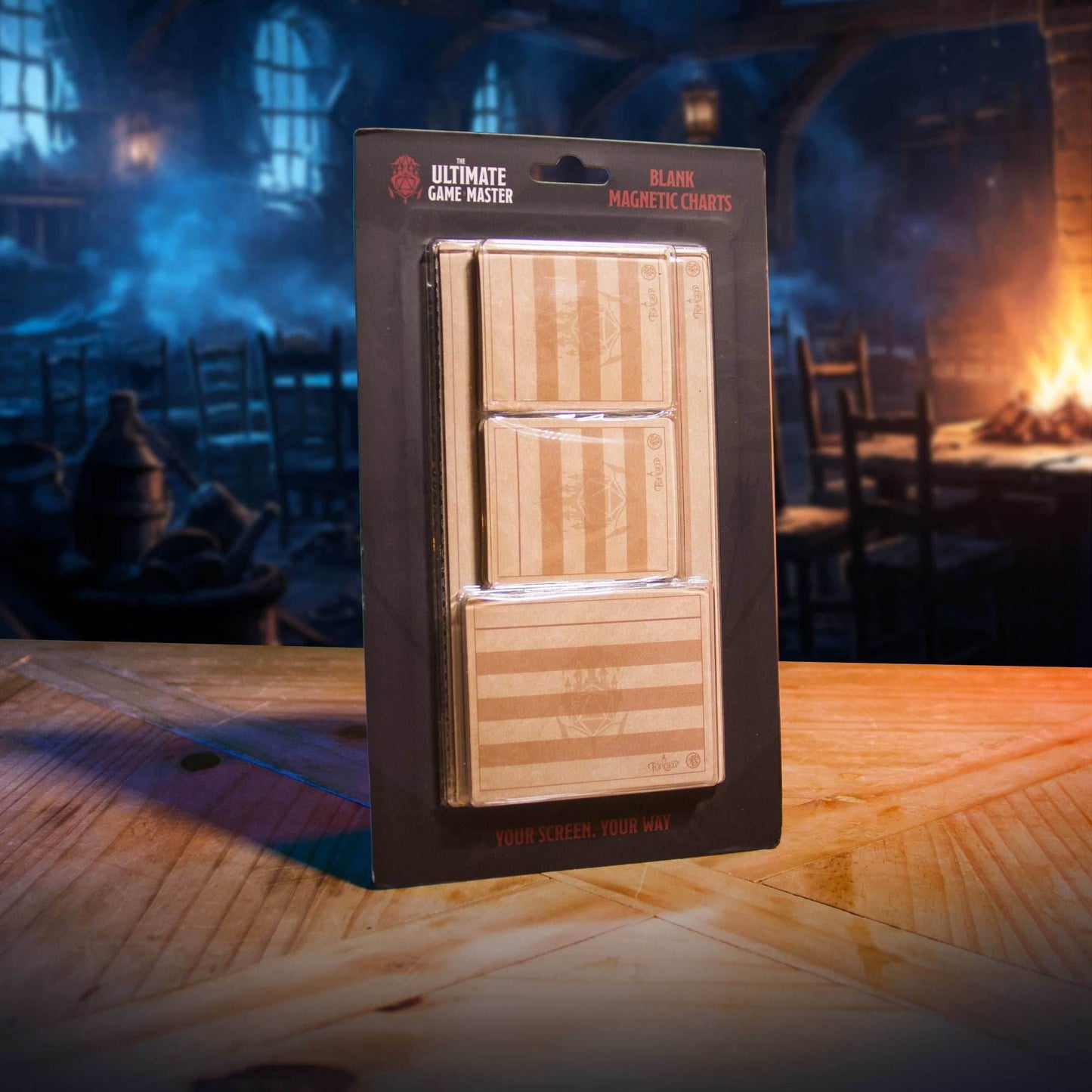 Blank Magnetic Charts - Custom DM Reference Sheets for TTRPG Game Master Screens - 