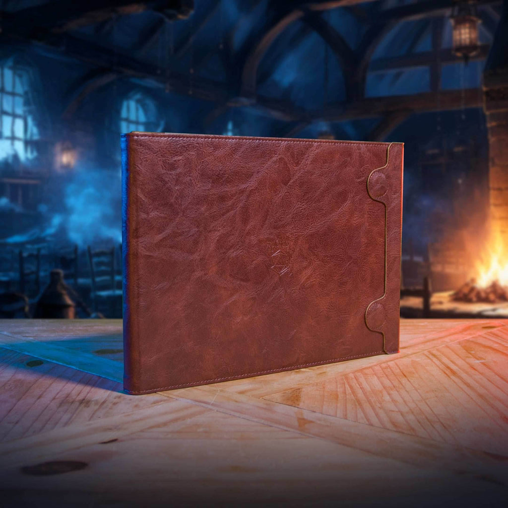 Ultimate Game Master Screen - Magnetic Modular DM Screen for D&D, Pathfinder & TTRPGs - Portrait / Brown