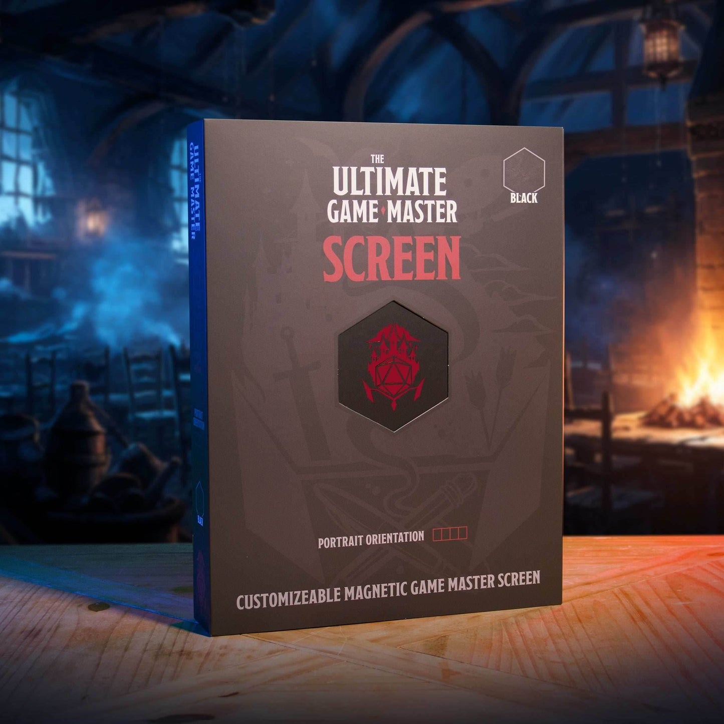Ultimate Game Master Screen - Magnetic Modular DM Screen for D&D, Pathfinder & TTRPGs - Portrait / Brown
