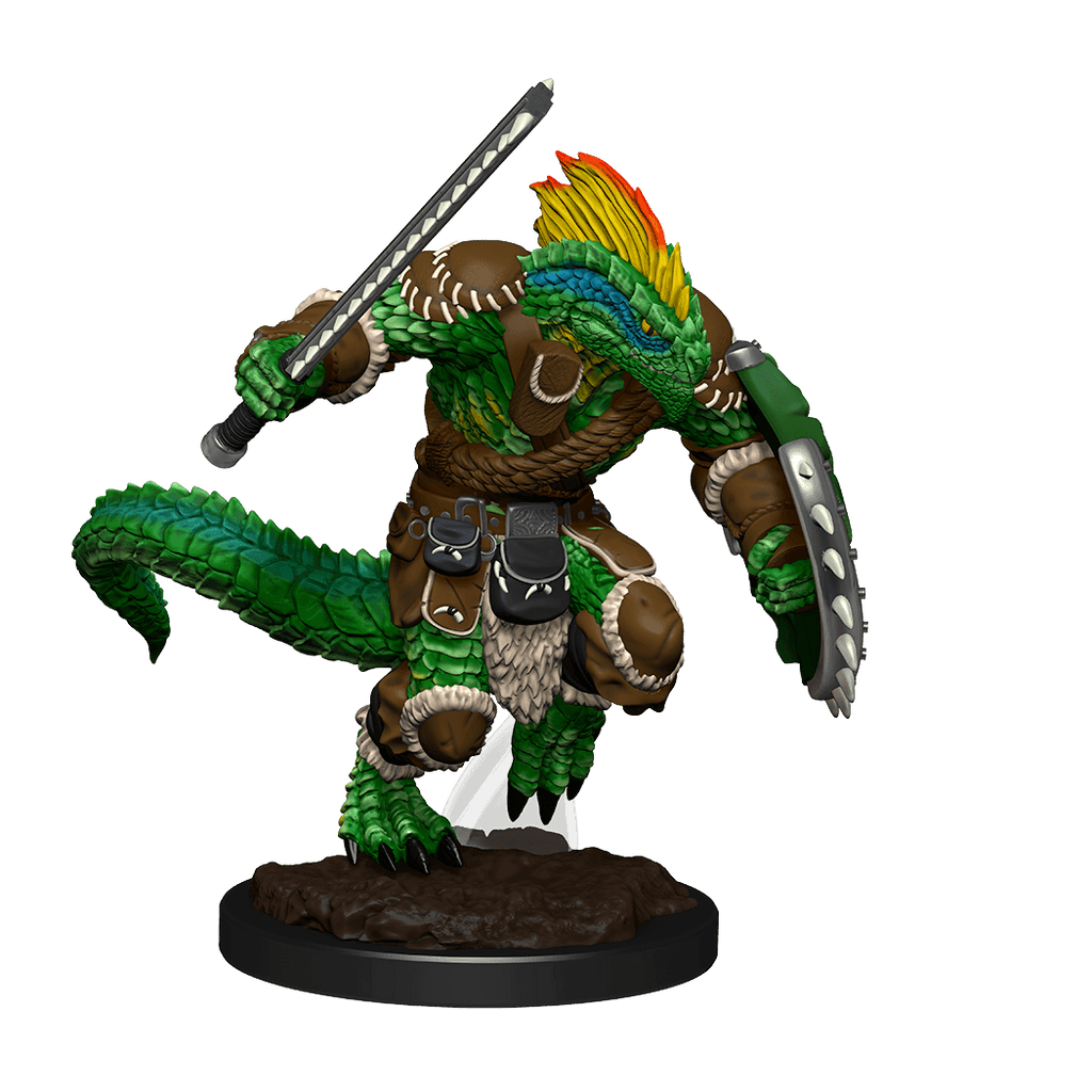D&D: Nolzur's Marvelous Miniatures - Lizardfolk Barbarian & Lizardfolk Cleric - 