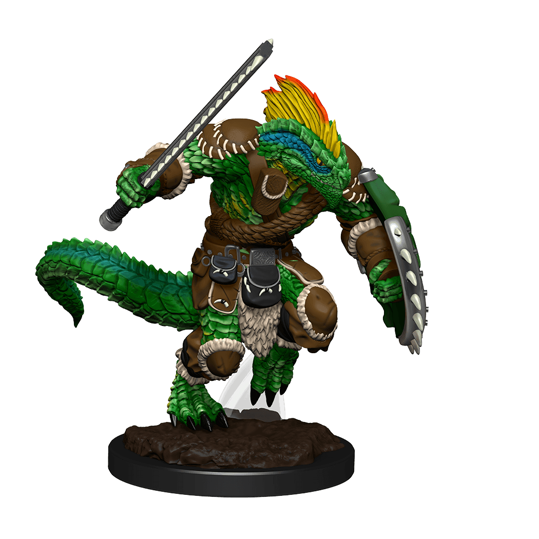 D&D: Nolzur's Marvelous Miniatures - Lizardfolk Barbarian & Lizardfolk Cleric - 