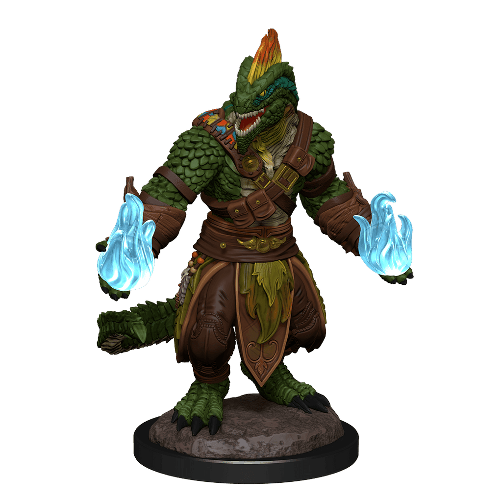 D&D: Nolzur's Marvelous Miniatures - Lizardfolk Barbarian & Lizardfolk Cleric - 