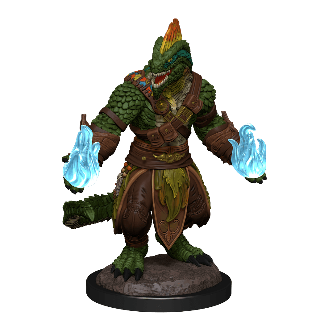 D&D: Nolzur's Marvelous Miniatures - Lizardfolk Barbarian & Lizardfolk Cleric - 