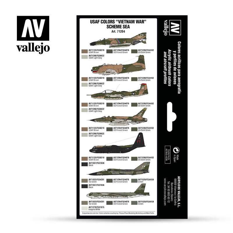 Model Air Set: USAF Colors -Vietnam War-Scheme SEA - 