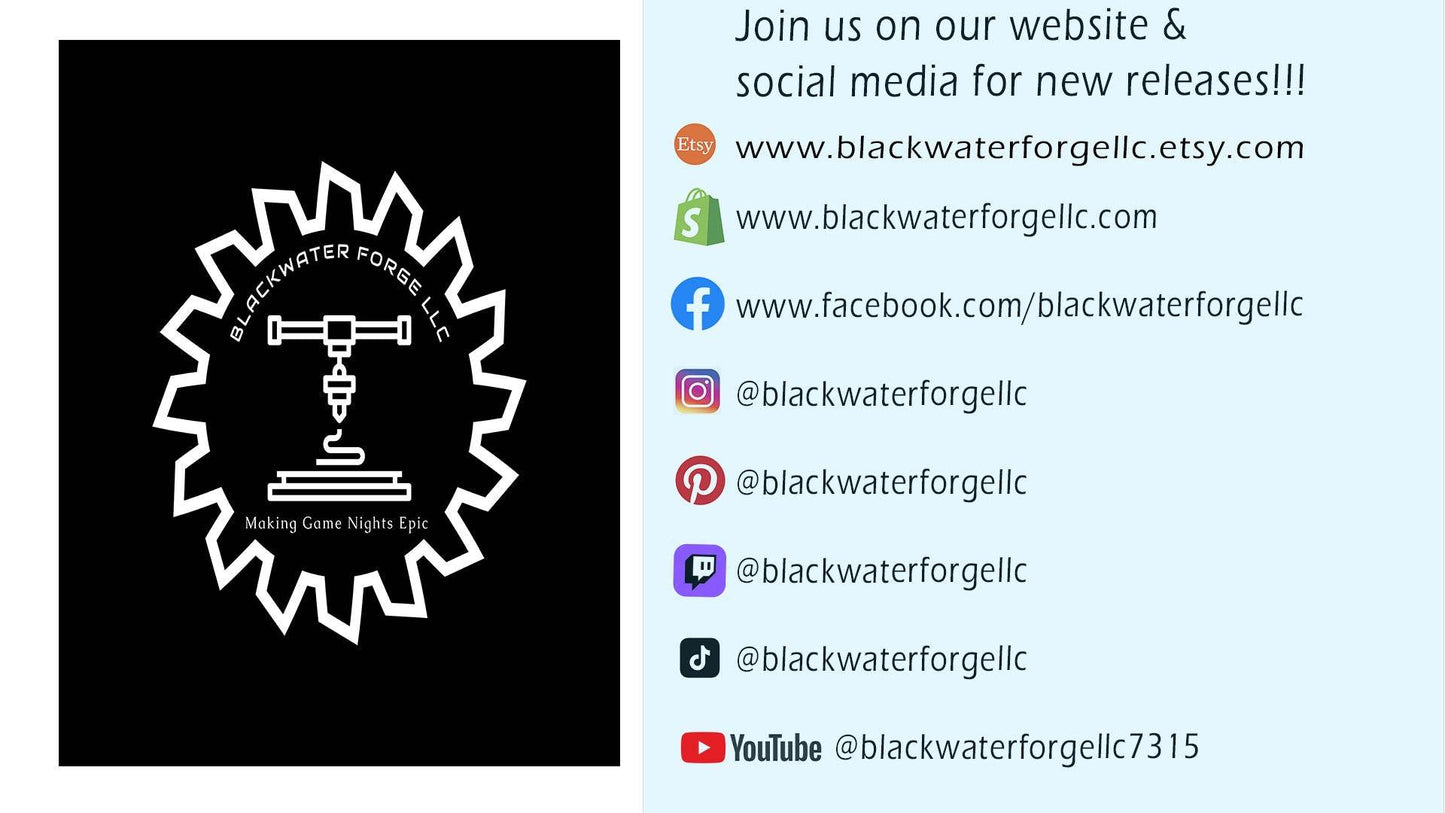 Rogue Pack 3D Printed Dice Tower - Fate's End Collection - Become a Shadow in the Night! - Black / Yes- Include Random Dice Set