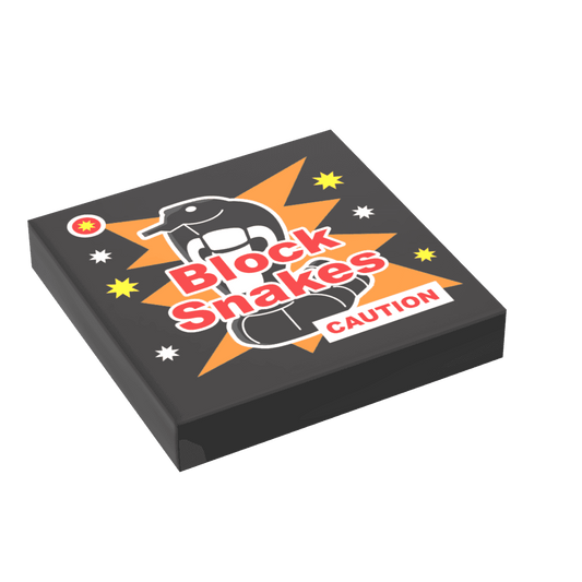 B3 Customs® Block Snakes Minifig Fireworks (2x2 Tile), 4th of July - 