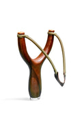 Classic Hardwood Slingshot With Metal Cap - Traditional Design