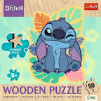Trefl Kids Wood 50 Piece Wooden Contour Puzzle" - Happy Stitch / Disney Lilo&Stitch