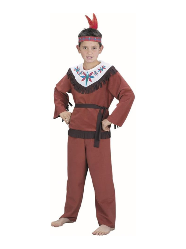 Child's Feather Warrior Indian Boy Costume