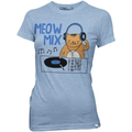 Gemma Correll Meow Mix Light Blue Juniors T-Shirt - S
