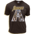 The Avengers Vintage Washed Black Adult T-Shirt Tee - S
