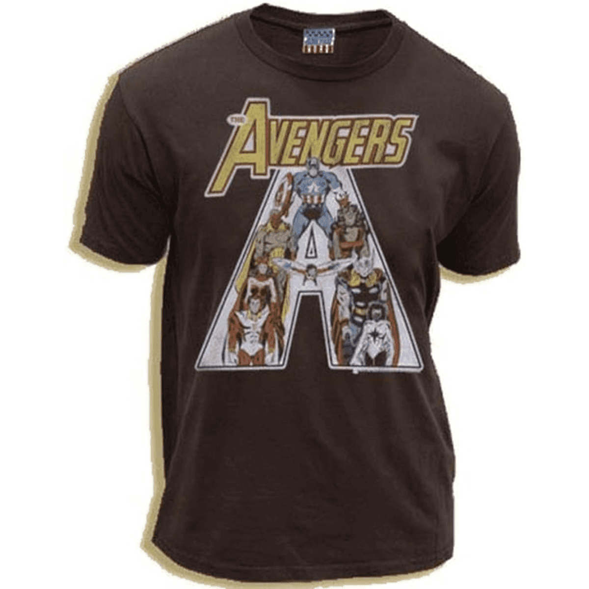 The Avengers Vintage Washed Black Adult T-Shirt Tee - S