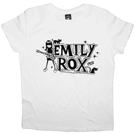 Emily ROX White Juniors T-Shirt - S