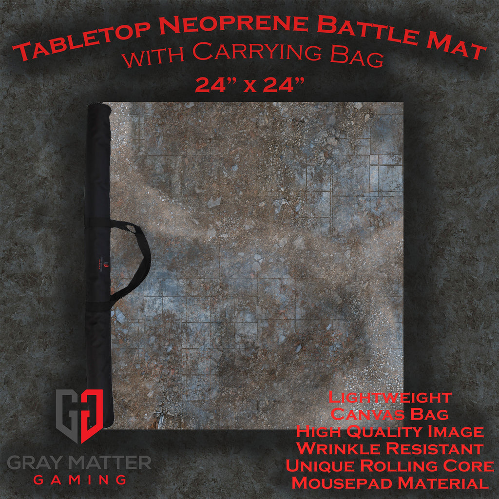 Urban Ruins - Neoprene Battle Mat - Warhammer, AoS, 40K, Kill Team, MCP, Shatterpoint, Legion, Deadzone, More