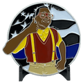 BL10-002 Urkel BLUE Family Matters thin blue line police challenge coin - 