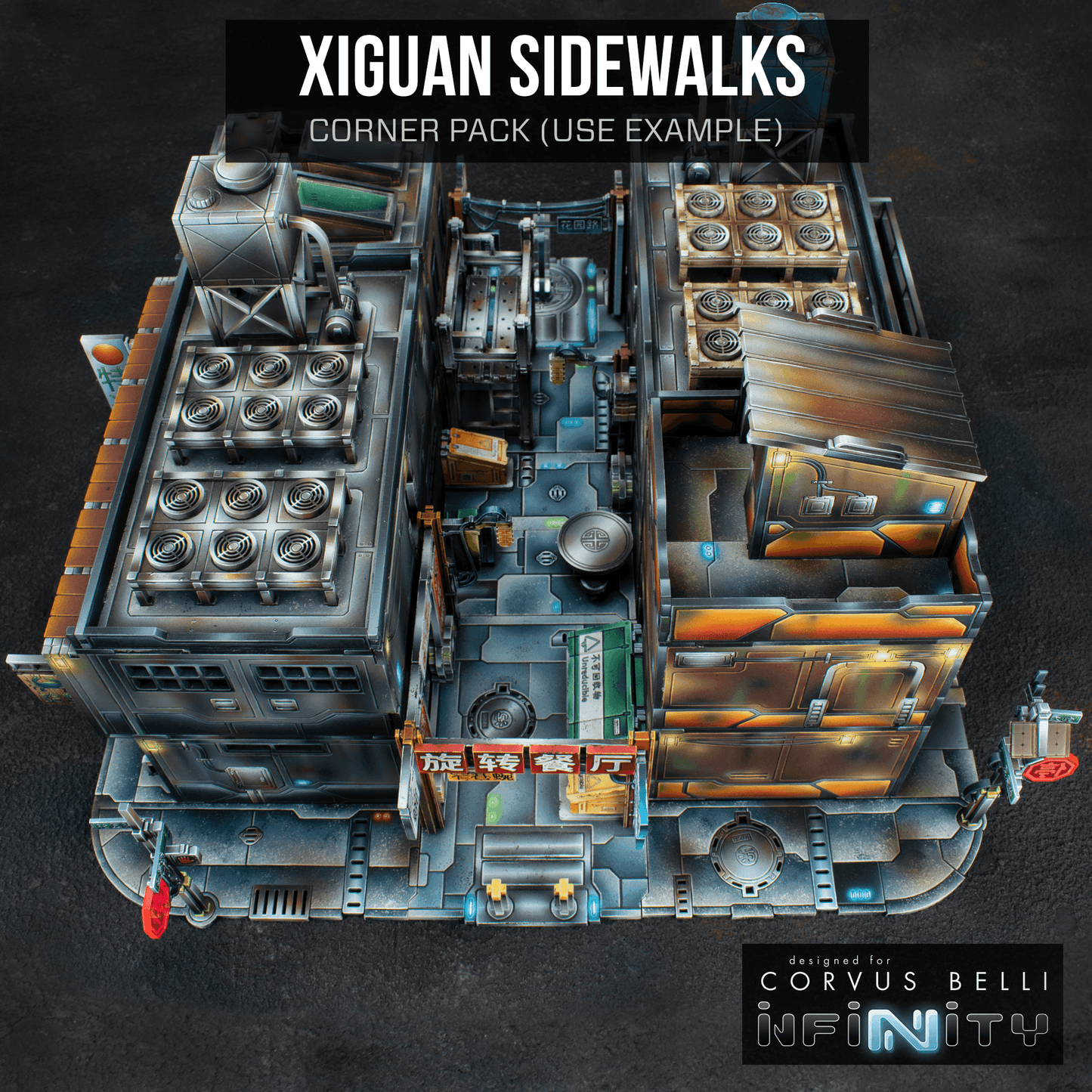 Xiguan Sidewalk - Corners - Color Printed