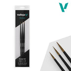 Hobby Brushes: Pro Modeler - Natural Hair - Design Set - Sizes 0, 1 & 2 - 