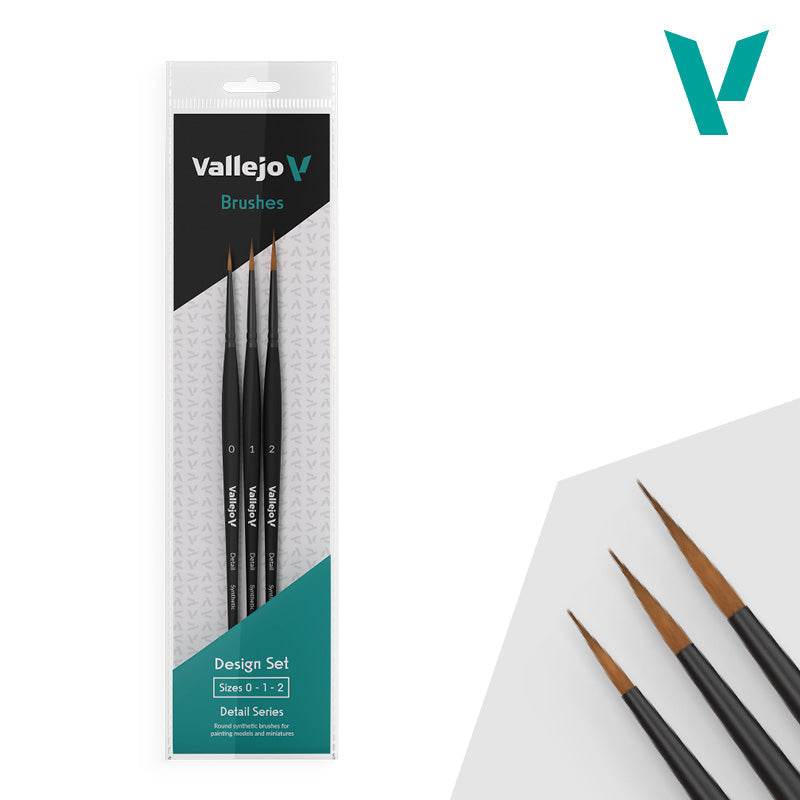 Hobby Brushes: Detail - Synthetic - Design Set - Sizes 0, 1 & 2 - 