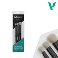 Hobby Brushes: Dry Brush - Natural Hair - Dry Brush Set - Small, Medium, & Large - 