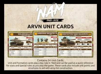 Flames of War: 'NAM - Army of the Republic of Vietnam Unit Cards - 