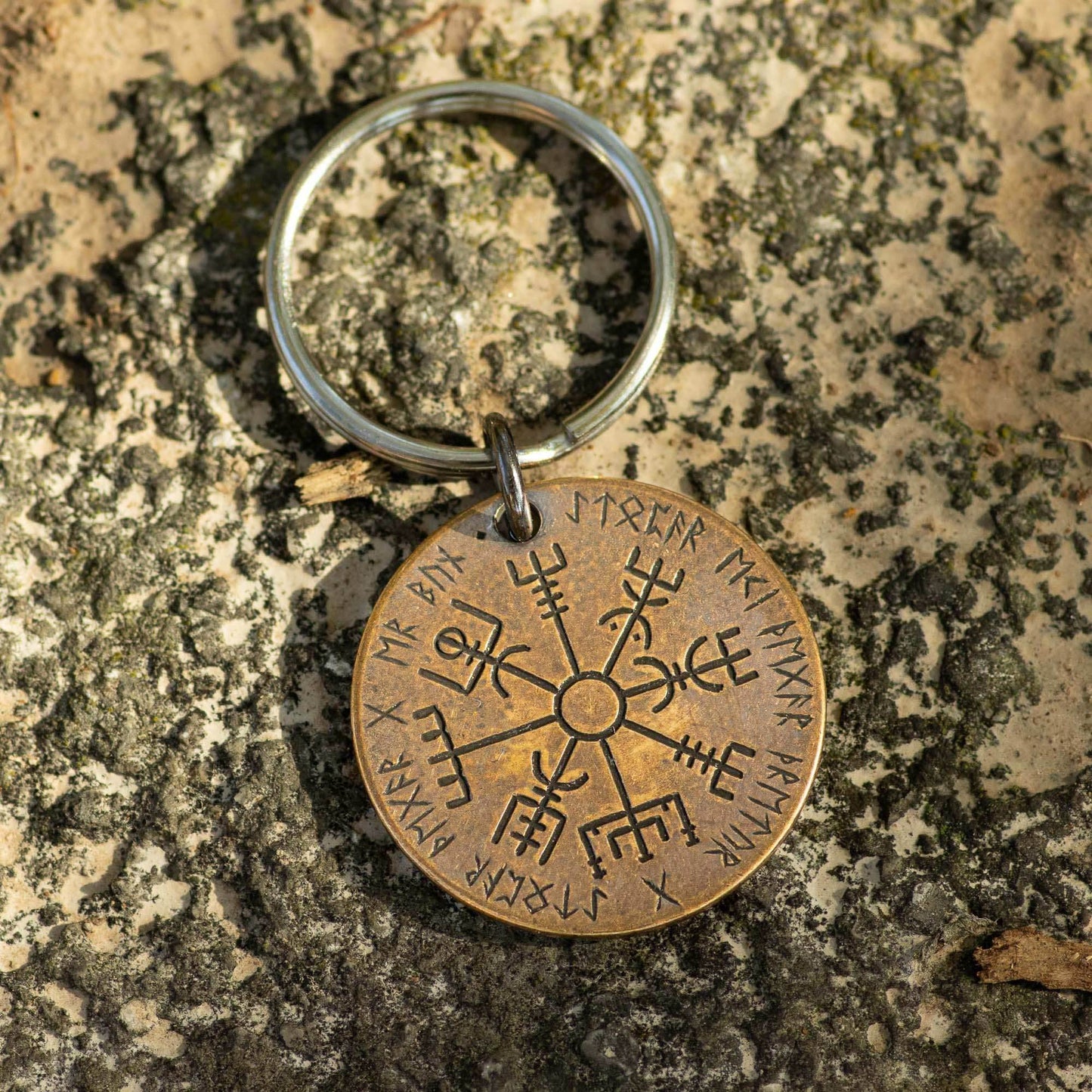 Vegvisir Norse Compass Bronze Keyring - 