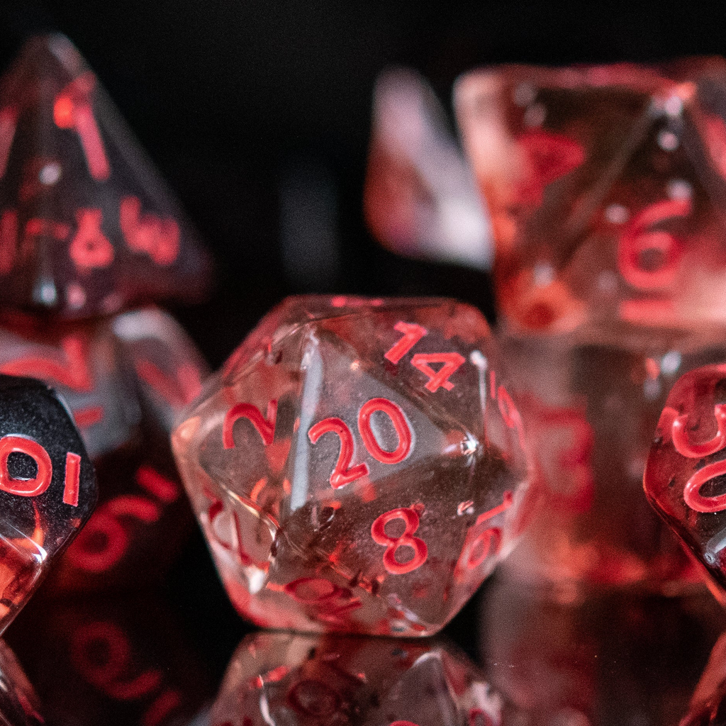 Vampira Acrylic Dice Set