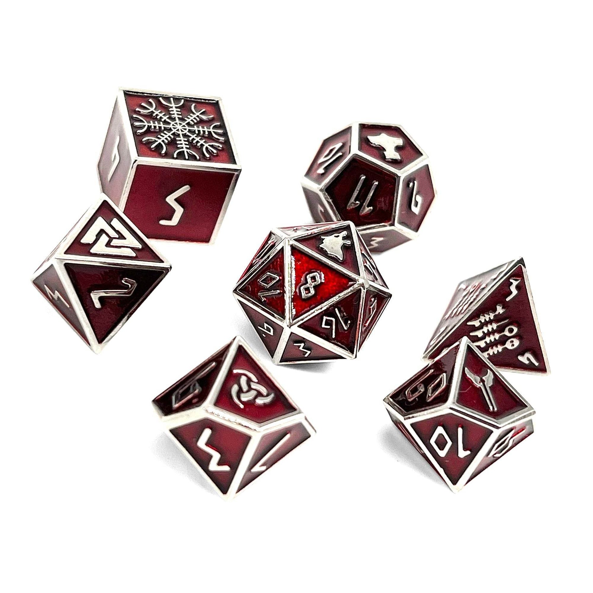 Vampire Blood - Norse Themed Metal Dice Set - 