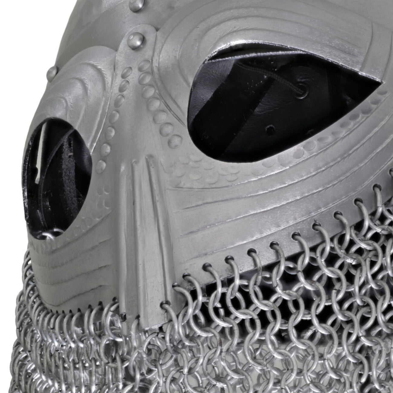 Vandals Wrath Forged Steel Gothic Helmet with Chainmail Defense-4