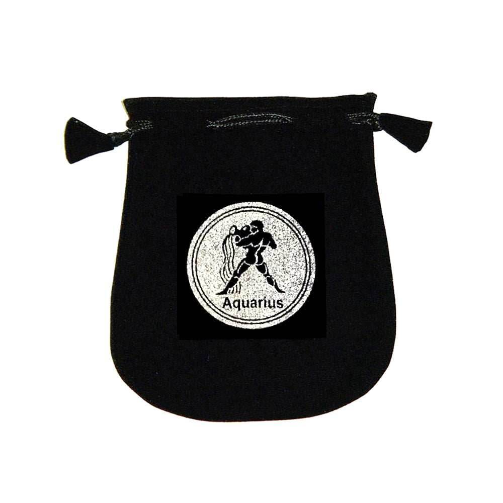 Velvet pouch - Aquarius - 