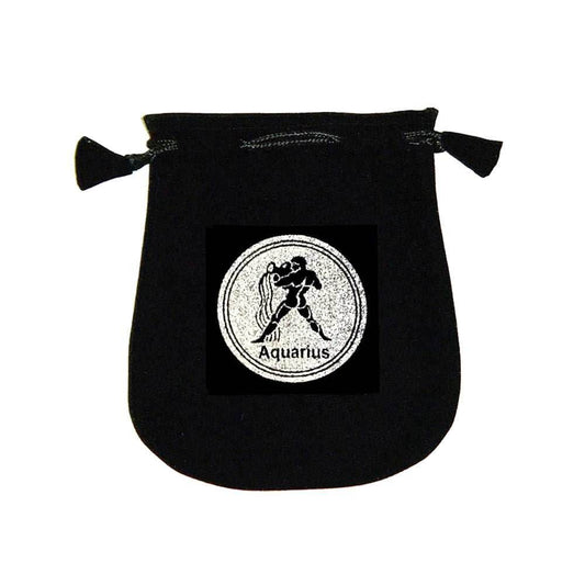 Velvet pouch - Aquarius - 
