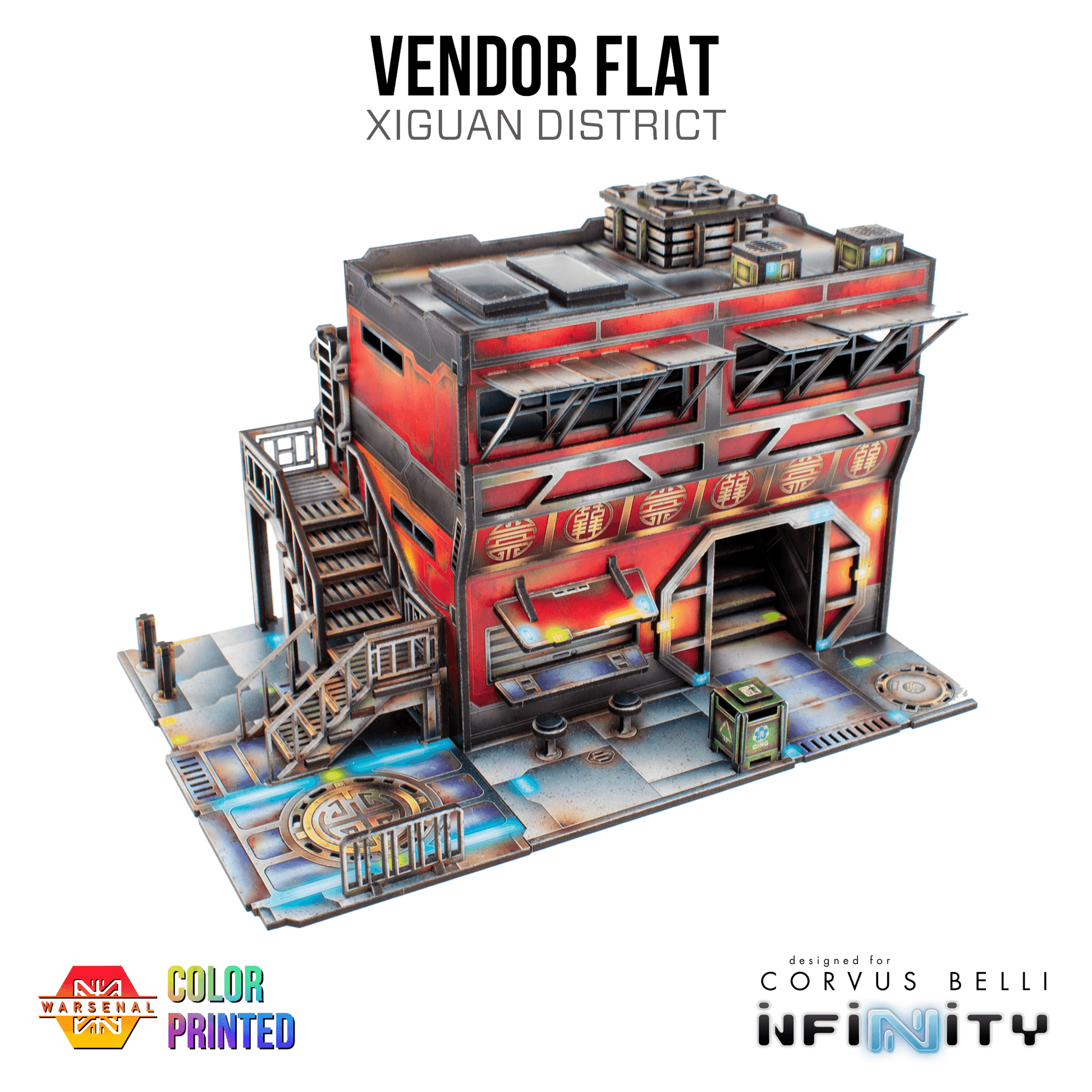 Xiguan Vendor Flat - Color Printed in Red