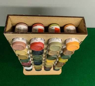 Vertical Paint Rack, Half - 26mm, For Vallejo and Army Painter Style Dropper Bottles - 