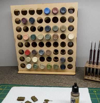 Vertical Paint Rack - 26mm, For Vallejo and Army Painter Style Dropper Bottles - 
