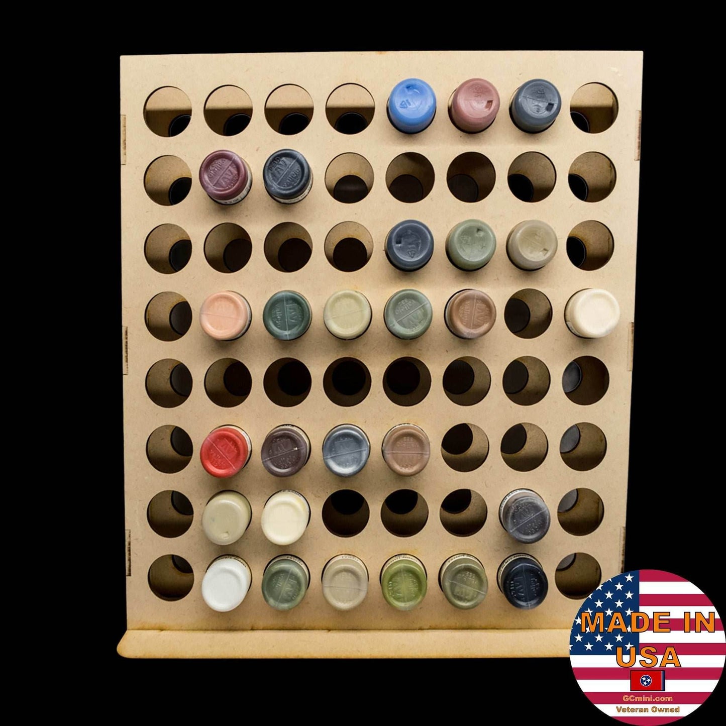 Vertical Paint Rack - 26mm, For Vallejo and Army Painter Style Dropper Bottles - 