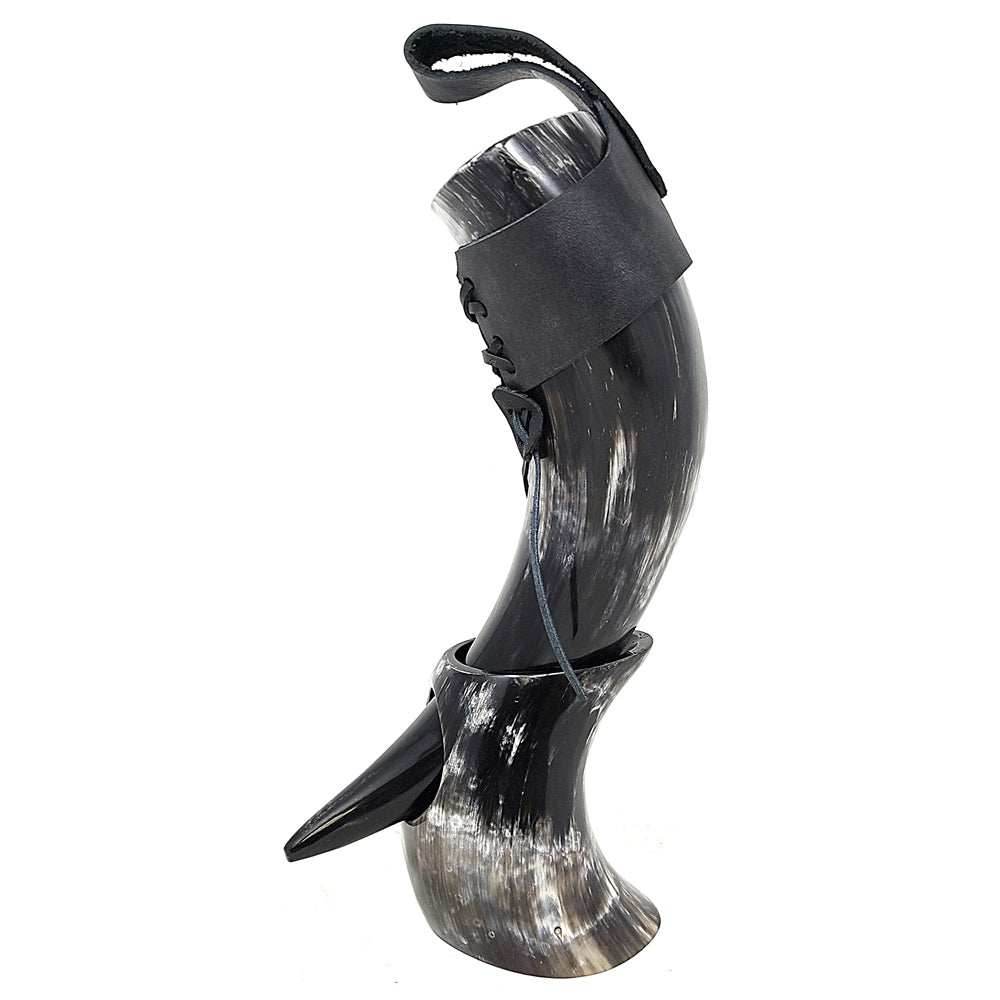 Authentic Medieval Viking Drinking Horn 24oz with Stand - 