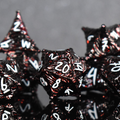 Vortex Warp Metal Dice Set - Deep Red