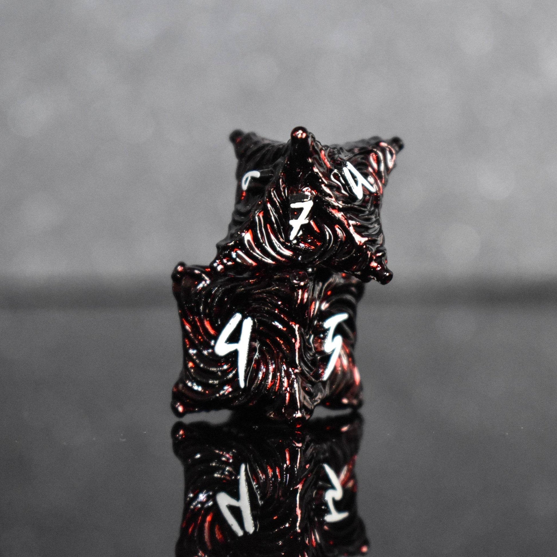 Vortex Warp Metal Dice Set - Deep Red - 