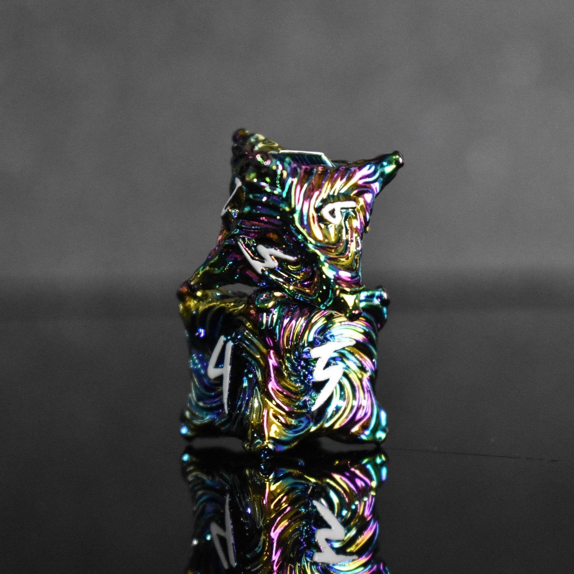 Vortex Warp Metal Dice Set - Iridescent 'PRE-ORDER | SPRING EVENT DEAL' - 