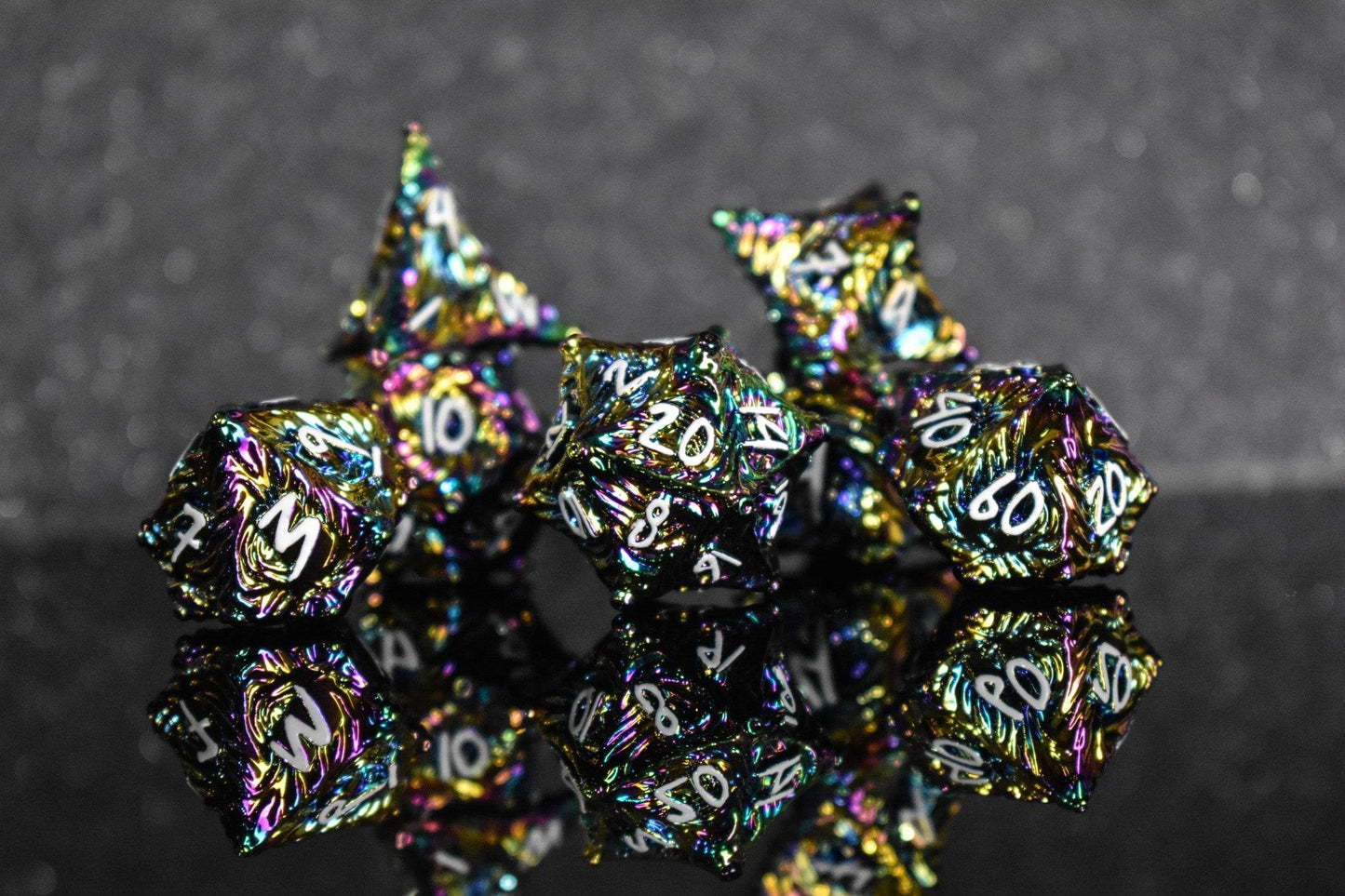 Vortex Warp Metal Dice Set - Iridescent 'PRE-ORDER | SPRING EVENT DEAL' - 