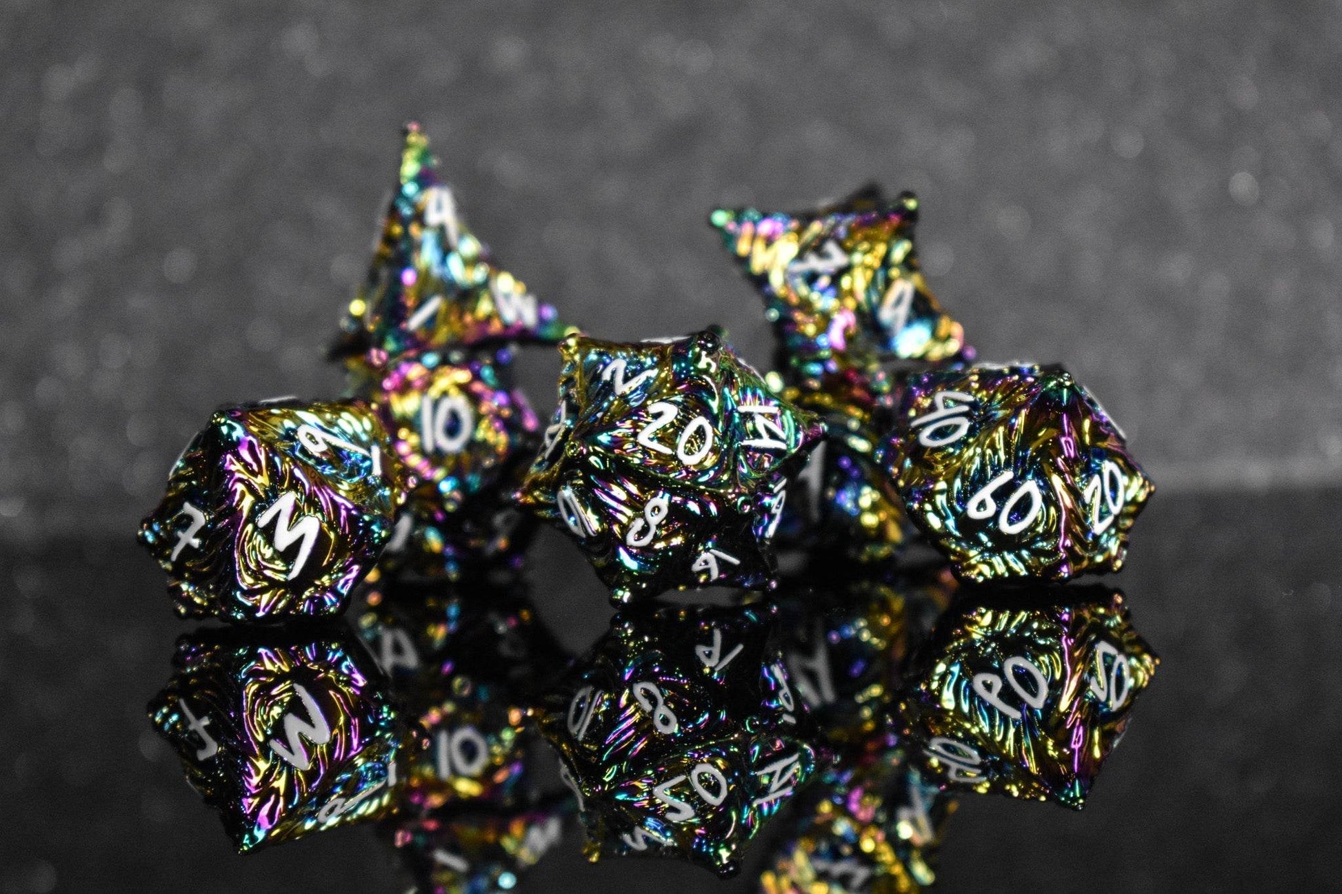 Vortex Warp Metal Dice Set - Iridescent 'PRE-ORDER | SPRING EVENT DEAL' - 