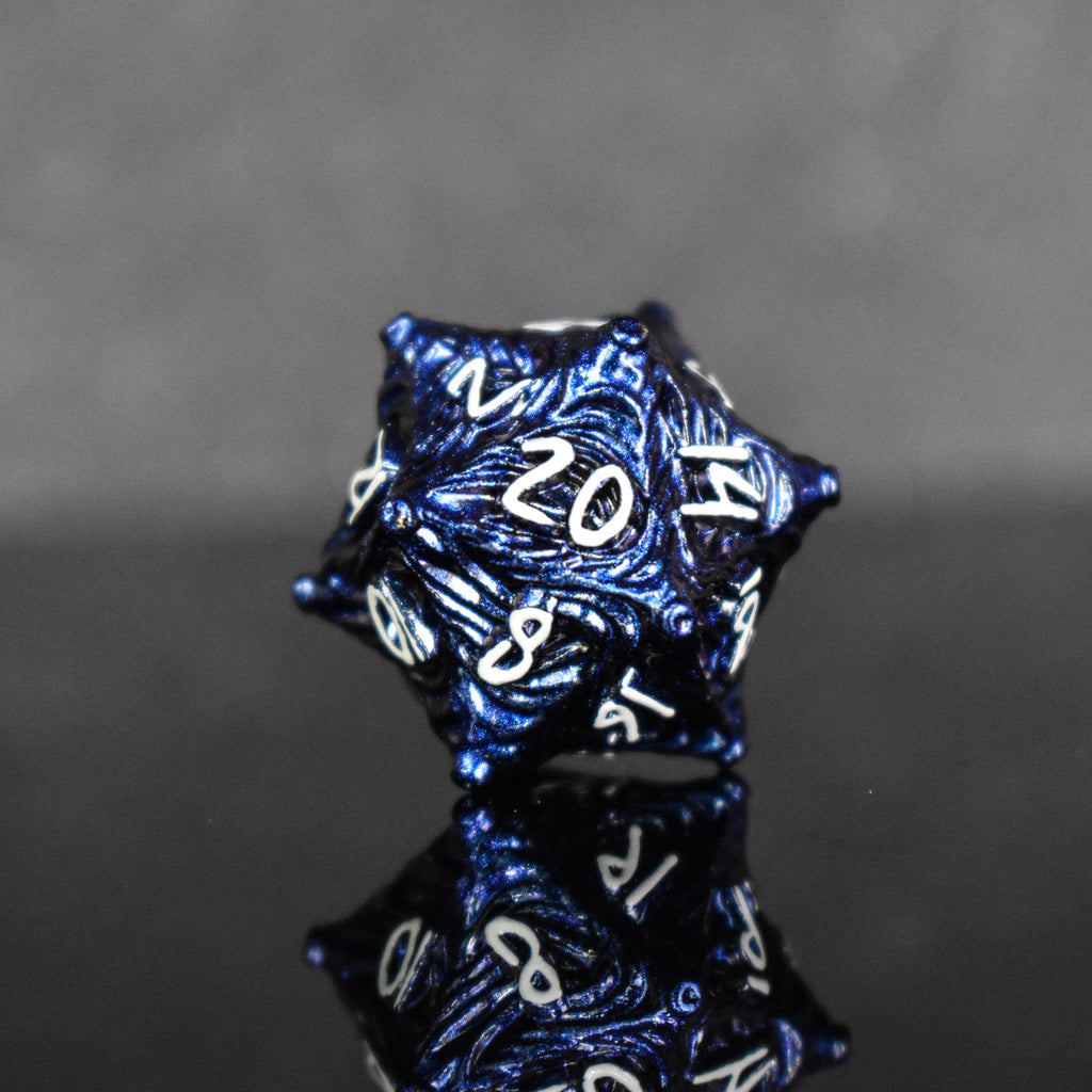 Vortex Warp Metal Dice Set - Pearlescent Blue