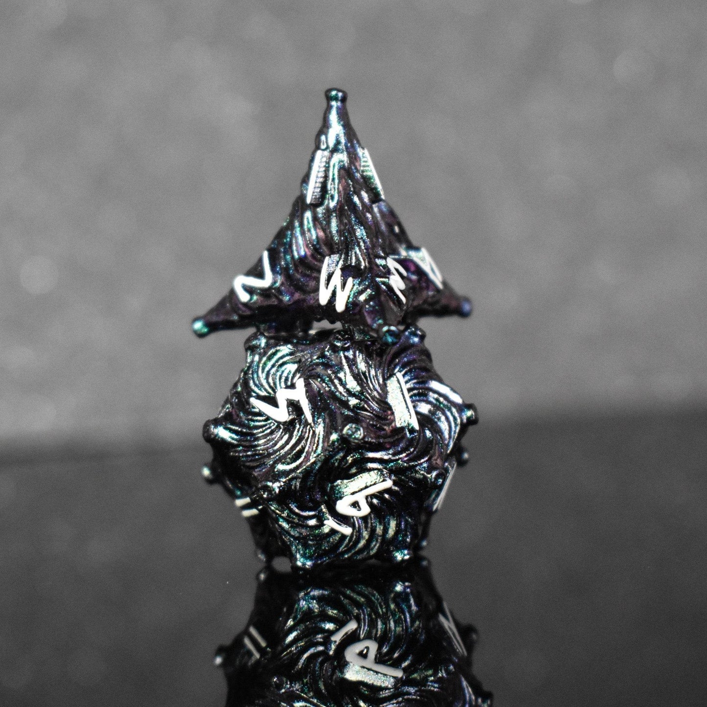 Vortex Warp Metal Dice Set - Pearlescent Galaxy - 