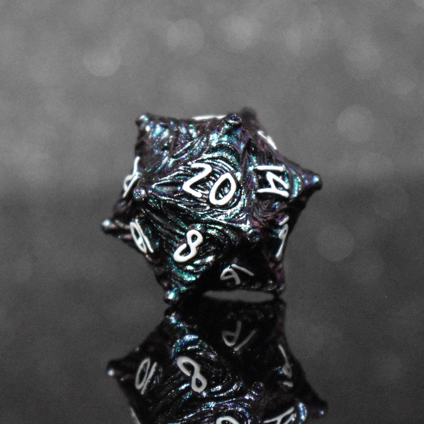 Vortex Warp Metal Dice Set - Pearlescent Galaxy - 